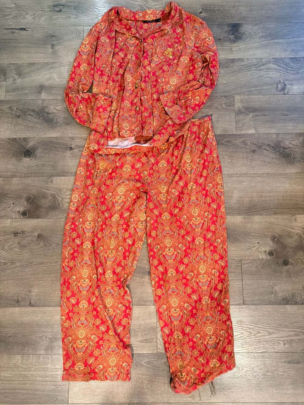 Lauren Ralph Lauren Paisley Pajama Set Size XL